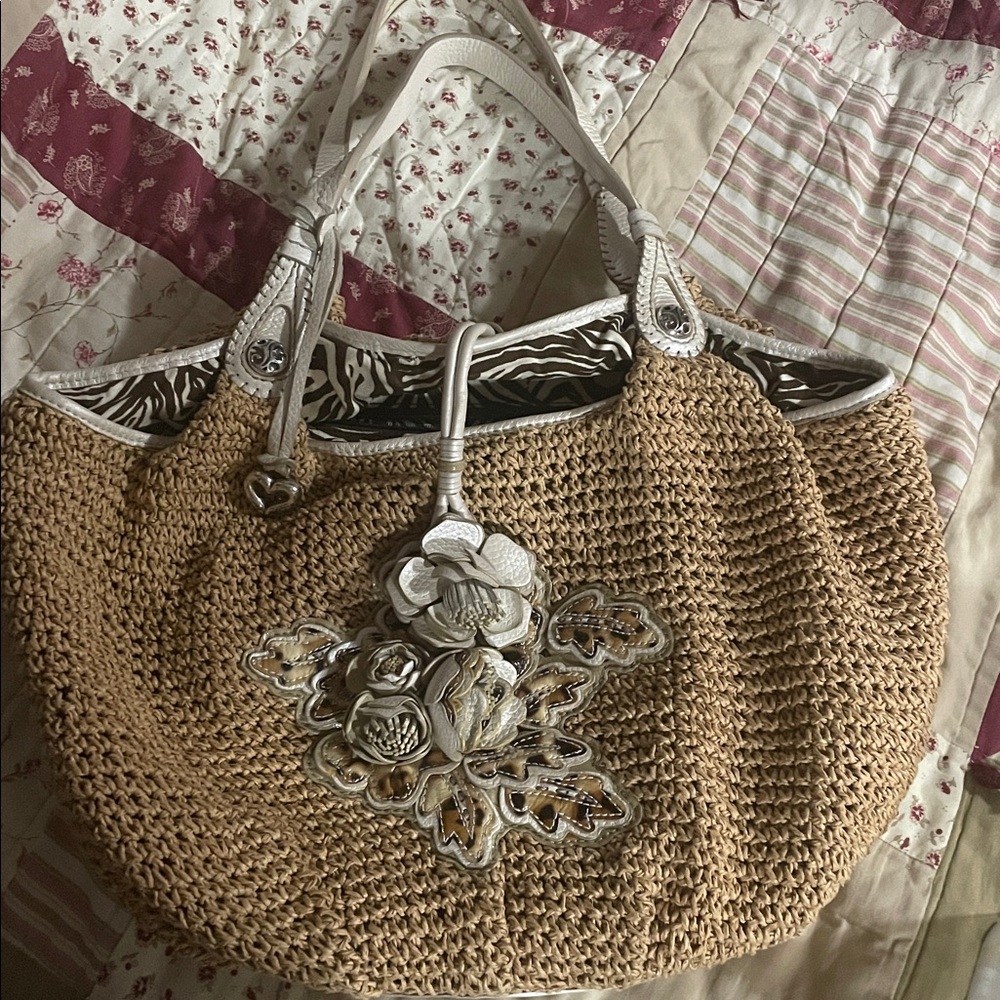 BRIGHTON EMBOSSED FLOWER BAG